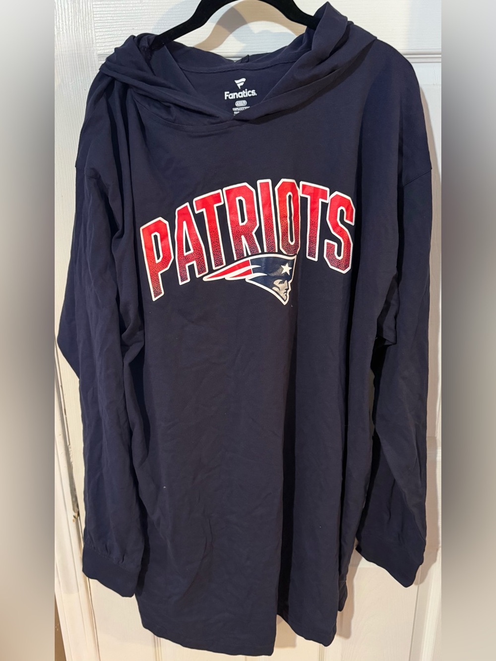 Fanatics Navy Pullover Hoodie with Red Patriots Logo
